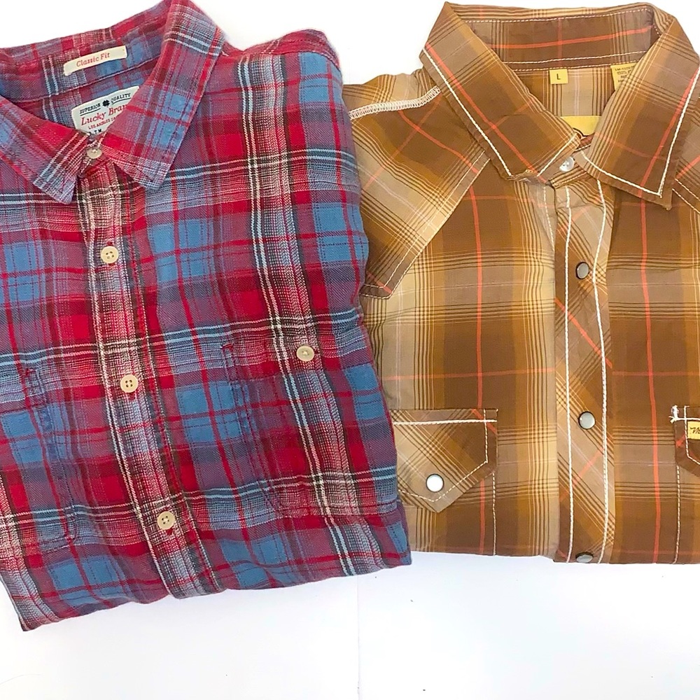 Two great dress shirts Lucky Brand & Larry Mahan